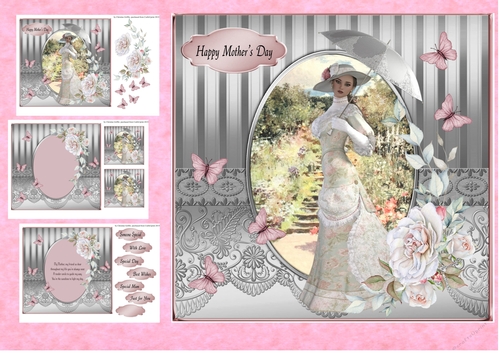 Lady and Butterflies 
