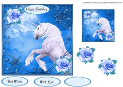 Fantasy Blue Unicorn