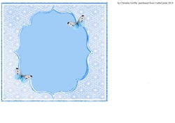 Pretty Blue Rose Insert