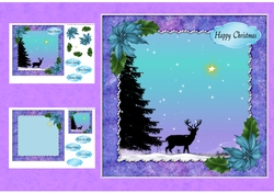 Silhouette Christmas Deer