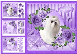 Cute Dog and Roses 1