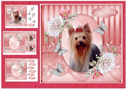 Cute Dog and Roses 3