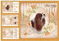 Cute Dog and Roses 6