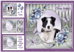 Cute Dog and Roses 7