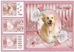 Cute Dog and Roses 8