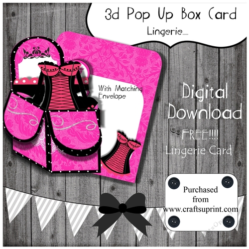3d Box Card Lingerie Party