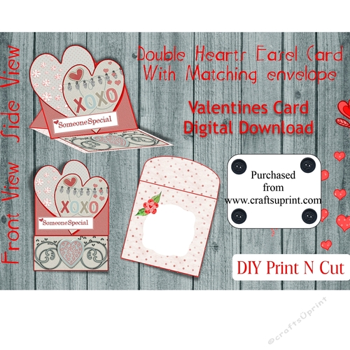 Double Hearts Easel Card Hearts