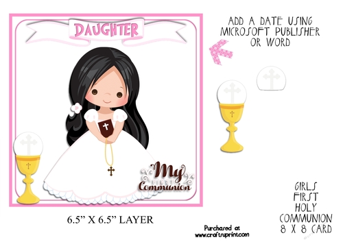 First Holy Communion Girls Topper
