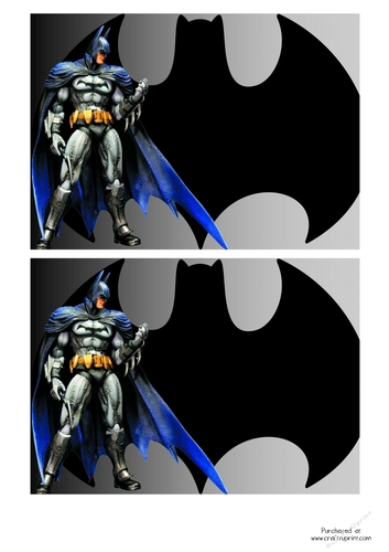 Batman themed Invitation templates