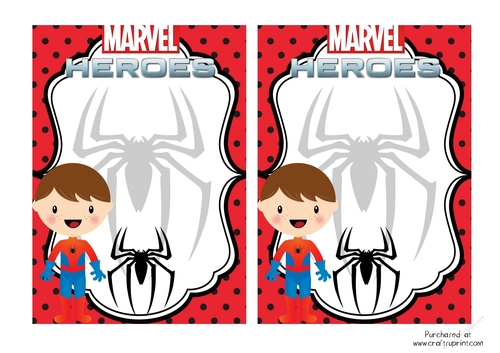 Spiderman themed invitation templates