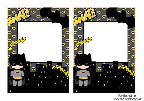 Batman themed Invitation templates