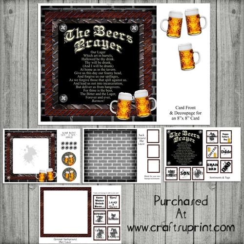 Beer Prayer Card 8 Card Front