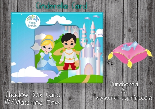 3d Shadow Box Card Cinderella themed