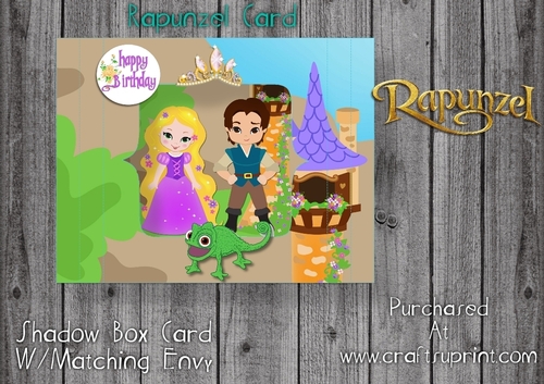 3d Shadow Box Card Rapunzel