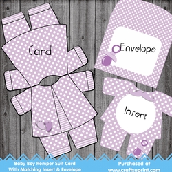 Baby Boy romper Suit Card