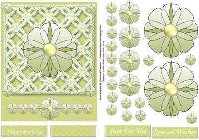 Pearl Centred Flowers on Lace Step by Step