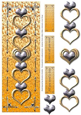 All You Need is Love Hearts Decoupage