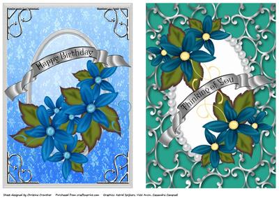 Flower Cluster Quick Card Fronts - Birthday, Thinking of You