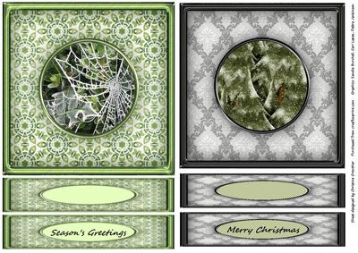 Christmas Trees and Frosty Web Quick Cards