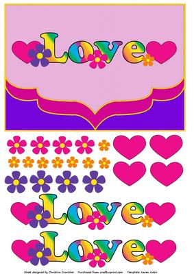 Sixties Love Faux Envelope with Decoupage & Collage