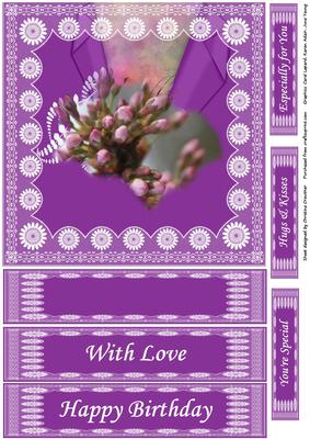 Cherry Blossom in Lace Quick Card