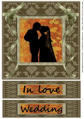 Velvet Framed in Love Wedding Silhouette