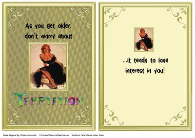 Don't Worry About Temptation Card Front and Insert