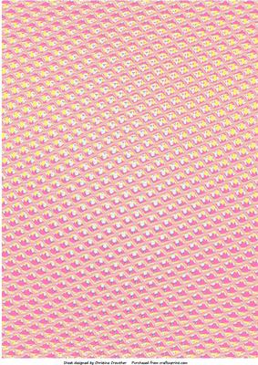 Matching Background for White Persian Cat on Pink and Yellow