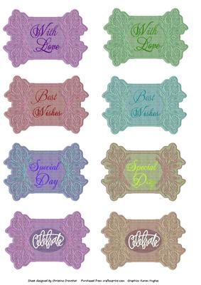 Pastel Celebration Tapestry Mat Sentiment Panels