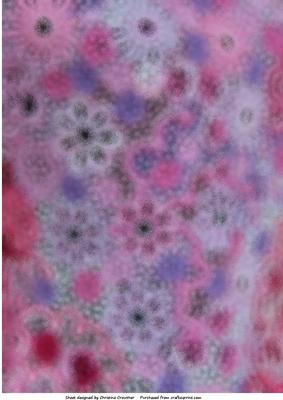 Fuzzy Frosted Glass Flowers in Pink (design 2)