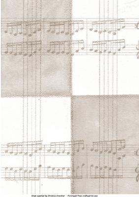 Sepia & Cream Music Score Background