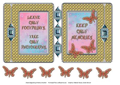 Footprints and Memories Conservation Motto Storybook Card