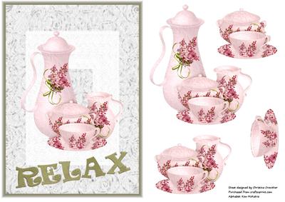 Relaxing Cup of Tea - Pink Floral Teaset