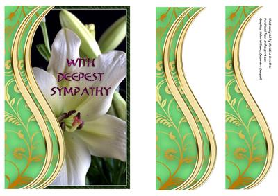 Deepest Sympathy Lily with Wavy Edge Decoupage