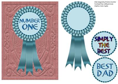 Simply the Best Rosette, Number One, Best Dad