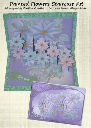 Painted Flowers Staircase Card Kit