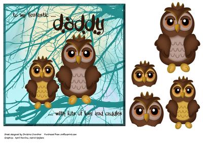 Fantastic Daddy Cute Owls with Lots of Love and Cuddles