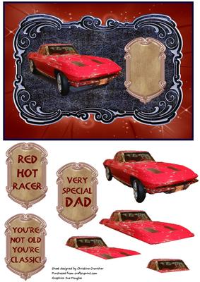Red Hot Racer Sports Car - Special Dad, Not Old Classic