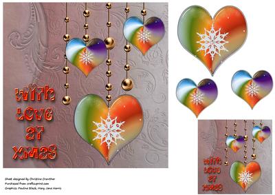 Dangling Hearts with Love at Xmas