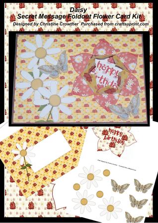 Daisy Secret Message Foldout Flower Card Kit