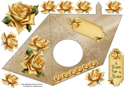 Yellow Rose for a Rose Triangle-dangle