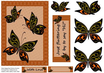 Butterfly Silhouette Doodles Fluttering by to Say Hi