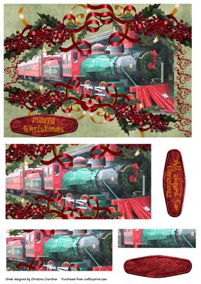 All Aboard for Christmas - Xmas Train Pyramid