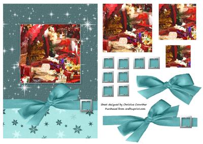Christmas Goodies in Sparkle Frame Pyramid & Decoupage