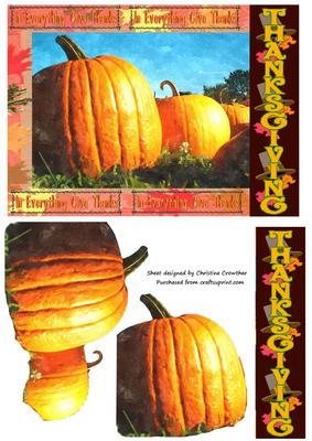Thanksgiving Pumpkin Harvest Decoupage