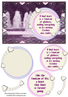 Fountain of Gladness, Fountain of Life - Friendship Card