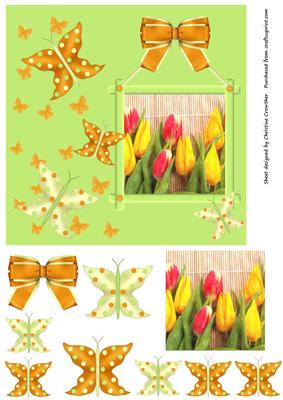Pretty as a Picture Tulips with Decoupage