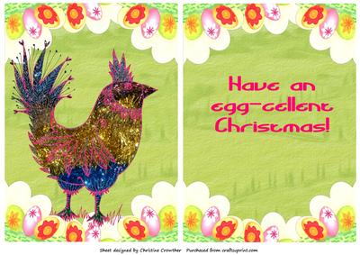 Tinsel Hester Hen - Have an Egg-cellent Christmas!