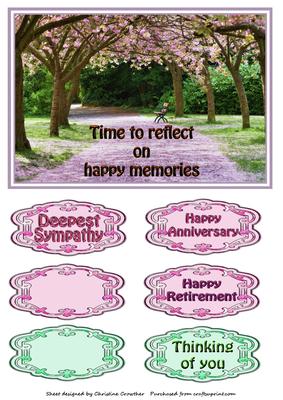 Time to Reflect - Sympathy, Anniversary, Retirement