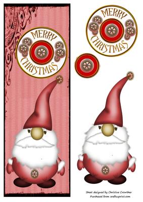 Cute Steampunk Merry Christmas Santa